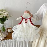 【73-100cm】ワンピース ベビー ホルターネック チュール - 画像 (4)