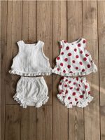 【73-100cm】セットアップ ベビー フリル ノースリープ