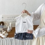 【73-100cm】トップスorショートパンツ ベビー カートゥーン シンプル - 画像 (4)