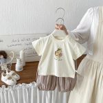 【73-100cm】セットアップ ベビー カートゥーン プリント - 画像 (4)