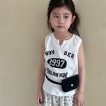 【80-150cm】ベスト ストレッチ 英字 リブタンクトップ - 画像 (7)