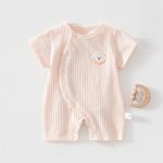 【59-90cm】ロンパース ベビー いぬ柄 コットン シンプル - 画像 (4)