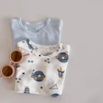 【66-100cm】Tシャツ ベビー うさぎor熊柄orノーカラー - 画像 (6)