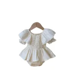 【66-90cm】ロンパース ベビー レース パフスリーブ 小花柄 - 画像 (22)
