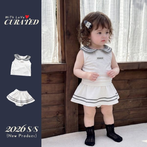 【73-100cm】セットアップ ベビー セーラー ノースリーブ