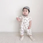 【66-90cm】ロンパース ベビー 韓国風 ドット - 画像 (5)