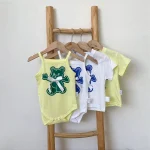 【66-90cm】ロンパース ベビー 韓国風 キャミ 熊柄 - 画像 (14)