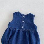 【66-90cm】ロンパース ベビー キノコ デニム ノースリーブ - 画像 (9)