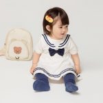 【66-90cm】ロンパース ベビー セーラー風 可愛い