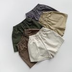 【80-130cm】ショートパンツ キッズ服 レトロ 5色選べる - 画像 (7)