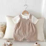 【66-90cm】サロペット ベビー ベーシック 無地 カジュアル - 画像 (15)