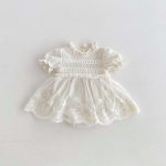【66-90cm】ロンパース ベビー ワッフル チュール - 画像 (2)