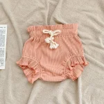 【66-90cm】ロンパース or ボトムス ベビー ノーカラー フリルリーブ - 画像 (5)