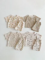 【66-100cm】セットアップ ベビー 小花柄ORレモンワッフル - 画像 (28)