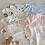 【66-100cm】Tシャツ ベビー うさぎor熊柄orノーカラー - 画像 (13)