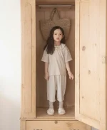 【73-100cm】パンツ ベビー 韓国風 七分丈 ストライプORシンプル - 画像 (20)