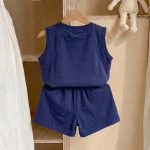 【80-130cm】セットアップ キッズ服 スポーツ ウェアベスト&ショートパン2点セット - 画像 (18)