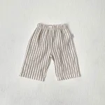 【73-100cm】パンツ ベビー 韓国風 七分丈 ストライプORシンプル - 画像 (28)