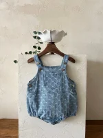 【66-90cm】ロンパース ベビー リボン 刺繍 サロペット - 画像 (9)