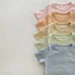 【73-100cm】Tシャツ&ショートパンツセット ベビー 柔らかなリブ素材 - 画像 (9)