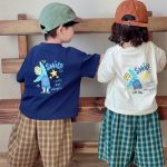【90-160cm】半袖Tシャツ 男の子 バックプリント カジュアル