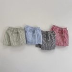 【73-120cm】ショートパンツ ベビー ギンガム チェック ウエストゴム