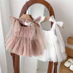 【66-90cm】ロンパース ベビー ふわふわ チュール プリンセスドレス
