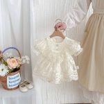 【66-90cm】ロンパース ベビー レース プリンセス