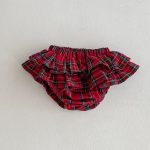 【73-110cm】ショートパンツ 女の子 チェック柄 フリル