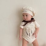 【66-90cm】ロンパースセット ベビー シェフ変装 シンプル - 画像 (9)