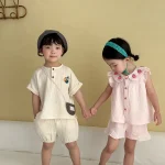 【80-150cm】セットアップ 女の子 リンクコーデリネン - 画像 (8)