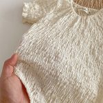 【66-90cm】ロンパース ベビー 無地 シワ加工 伸縮性 - 画像 (11)