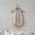 【66-90cm】ロンパース ベビー 韓国風 フリル襟 小花柄 - 画像 (7)