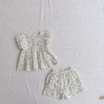 【73-100cm】セットアップ ベビー 肩フリル シンプル - 画像 (11)