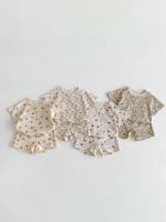 【66-100cm】セットアップ ベビー 小花柄ORレモンワッフル - 画像 (32)