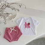 【66-100cm】セットアップ ロンパース ベビー 韓国風 フルーツ柄 - 画像 (16)