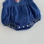 【66-90cm】ロンパース ベビー キノコ デニム ノースリーブ - 画像 (10)