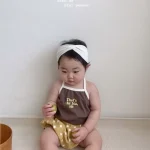 【66-100cm】セットアップ ベビー 韓国風 キャミ 英字&ドット - 画像 (10)