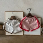 【73-100cm】ショートパンツ ベビー チェック 履きやすい - 画像 (7)