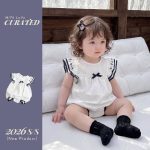 【66-90cm】ロンパース ベビー 可愛い 蝶結び フリル - 画像 (2)