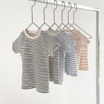 【73-100cm】セットアップ ベビー ベーシックリブ編み ボーダー柄 - 画像 (7)