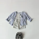 【73-80cm】セットアップ ベビー 韓国風 ストライプ - 画像 (11)