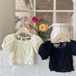 【73-100cm】セットアップ ベビー パフスリーブ スカート - 画像 (5)