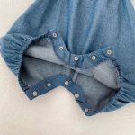 【66-90cm】ロンパース ベビー フリル デニム サロペット - 画像 (12)