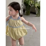 【66-100cm】ロンパース ベビー 韓国風 肩リボン - 画像 (10)