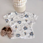 【66-100cm】Tシャツ ベビー うさぎor熊柄orノーカラー - 画像 (31)