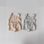 【73-80cm】セットアップ ベビー 韓国風 ストライプ