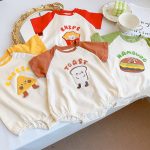 【66-90cm】ロンパース ベビー 食べ物がモチーフカラー - 画像 (2)