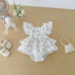 【66-90cm】ロンパース ベビー フリルダブル 蝶結び - 画像 (9)