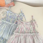 【66-90cm】ロンパース ベビー リボン ワンピース風 - 画像 (8)
